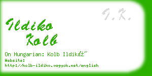 ildiko kolb business card